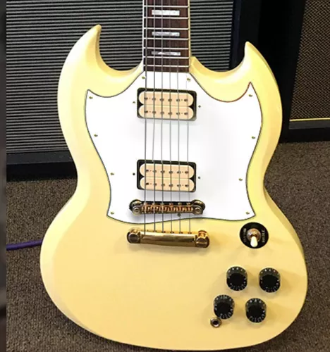 2 Pickup Full Face Conversion Pickguard for Epiphone SG Les Paul Custom G400 WBW