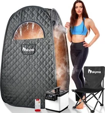 Portable Sauna for Home,2.6L with Steamer 90 Minute Timer, Chair, Remote Control