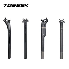 TOSEEK Carbon Fiber Seatpost Tube MTB Cycling Racing Road Bike Bicycle Seat Post