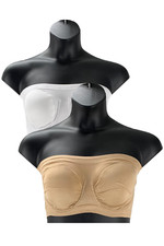 Rhonda Shear 2-pack Seamless Underwire Bandeau Bra Beige/White