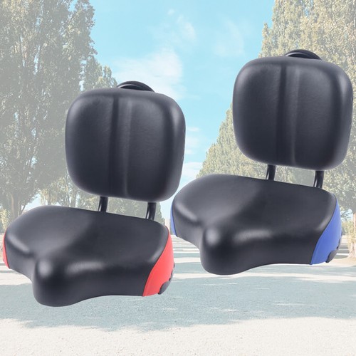 Universal Bicycle Seat Large Comfort Wide Saddle Seat With Back Rest Cushion HOT - Picture 2 of 23