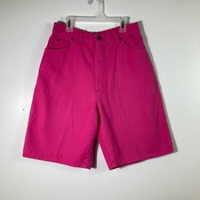 Womens Vintage Congo High Rise Flare Mom Shorts Made in USA Hot Pink 27