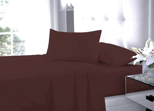 Sábanas planas de percal sin hierro o funda de almohada 100 % poli algodón todos los tamaños - Imagen 34 de 66