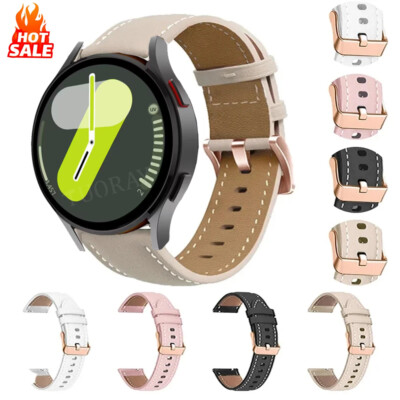 Für Samsung Galaxy Watch FE 7 6 5 Pro 4 40/44/45mm Classic Leder Armband Ersatz