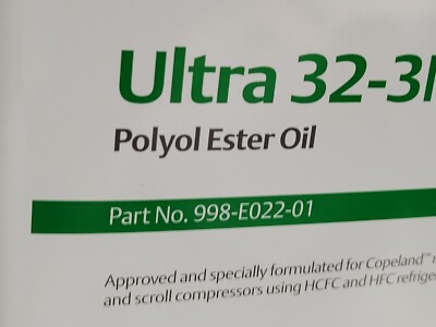 Copeland Ultra 32-3MAF Polyol Ester Compressor Oil 998E02201 - 1