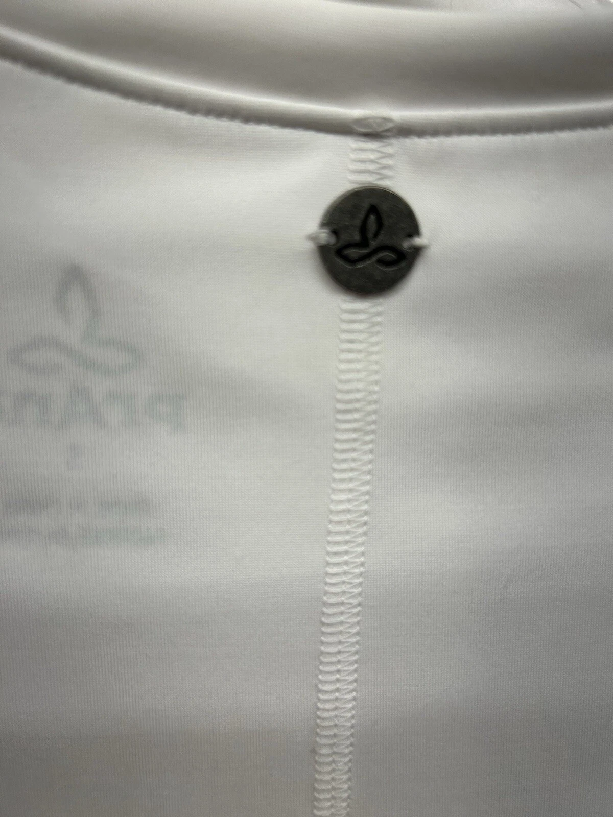 prana 1/2 zip nylon blend blouse top shirt