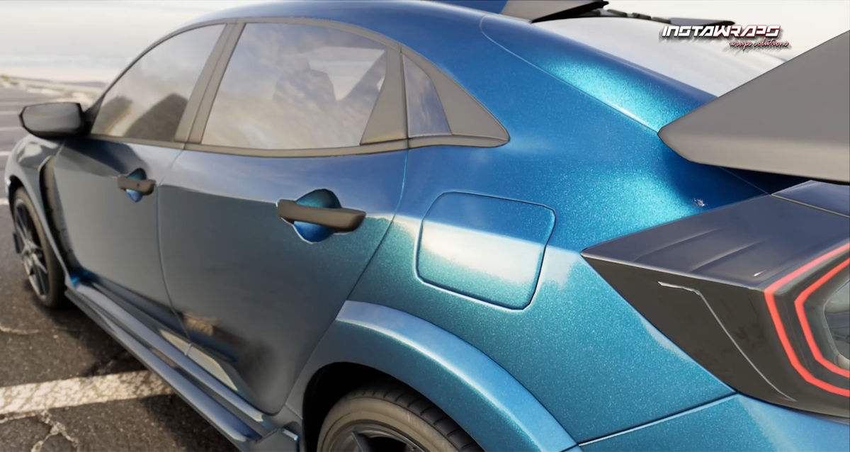 KPMF K75400 Gloss Blue / Black Iridescent Vinyl Car Wrap Film