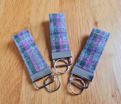 Schlüsselanhänger Shetland Wolle Tweed, Wiese Handarbeit in Schottland, Kofferanhänger, Schlüsselanhänger 