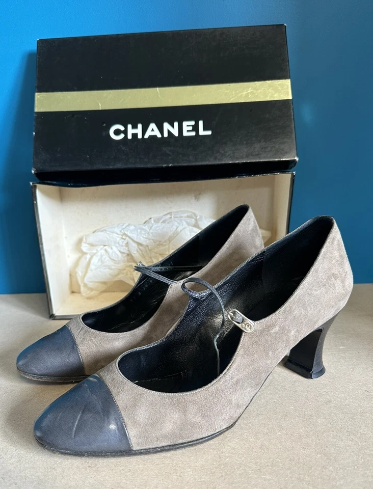 Escarpins Chanel vintage taille 9 - Photo 3/4