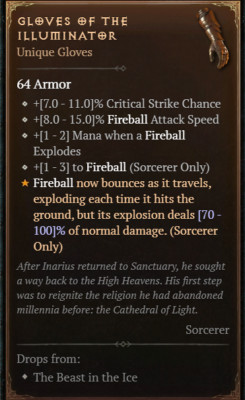 DIABLO 4 NEW SEASON       Unique Items         Gloves of the Illuminator