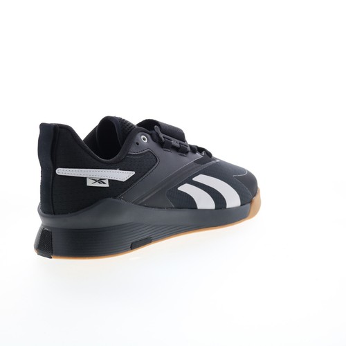 Reebok Lifter PR III Mens Black Leather Lace Up Athletic Weightlifting Shoes - Picture 8 of 15