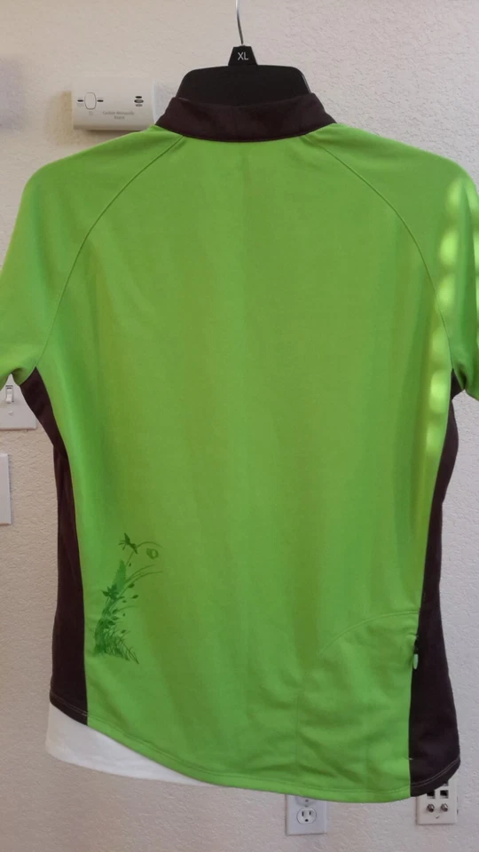 Camiseta deportiva Pearl Izumi para mujer talla grande para ciclismo manga verde/marrón Foto 3 de 4