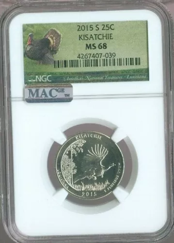 2015-S Kisatchie Quarter NGC MS68 MAC Quality 