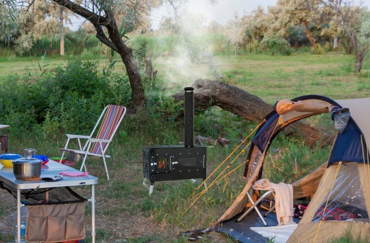 Camping Stove, Tiny House Wood Stove,hunting lodge Burning stove folding  legs | eBay