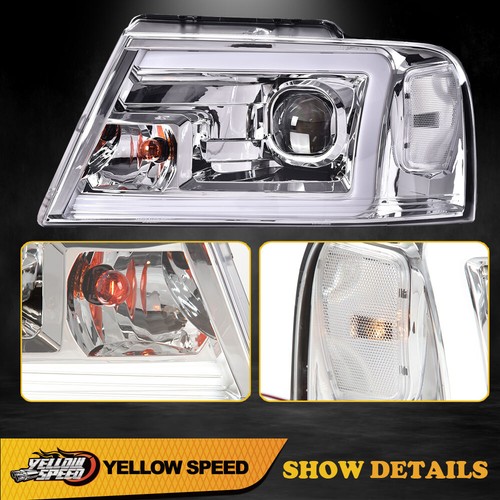 LED DRL Projector Headlight/lamps White Clear Fit For 2004-08 Ford F-150/Mark LT - Picture 7 of 9