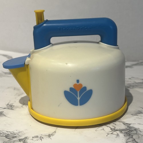 Fisher Price WHISTLING TEA KETTLE Tea Party Pretend Whistle Works Vintage 1987
