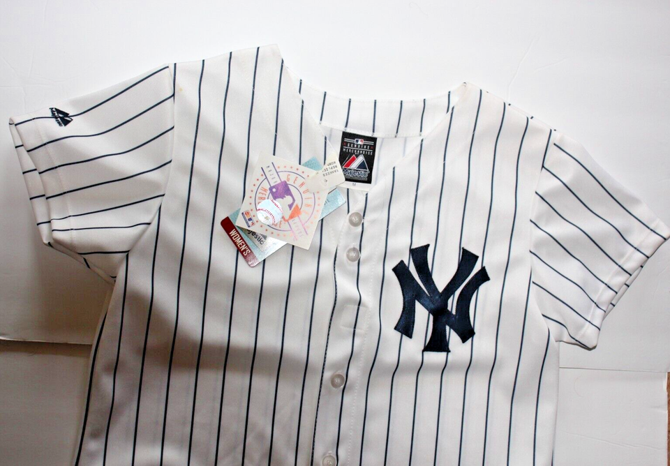 Women's NY Yankees Baseball White Replica Home Jersey by Majestic Size