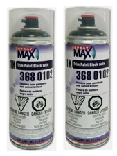 SprayMax Black Satin 1K Trim Paint, 3680102 (2 Pack)