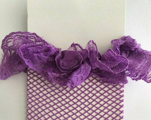 Plus Size 8-18 Woman's Fishnet Over the Knee Floral Frill Lace Leg Stockings - Picture 37 of 59