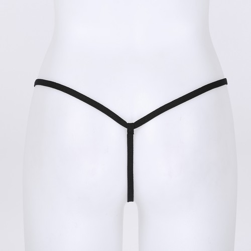 Women's Shiny Patent Leather Crotchless Briefs with Garter Sexy Panties Clubwear - Picture 16 of 16