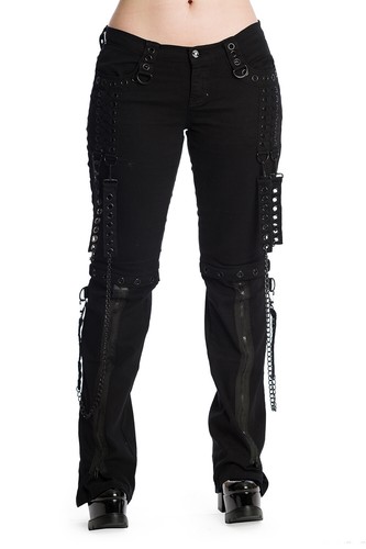 Schwarze Damenkette Gothic Punk Bondage Rock Rockabilly Hose VERBOTENE Kleidung - Bild 6 von 8