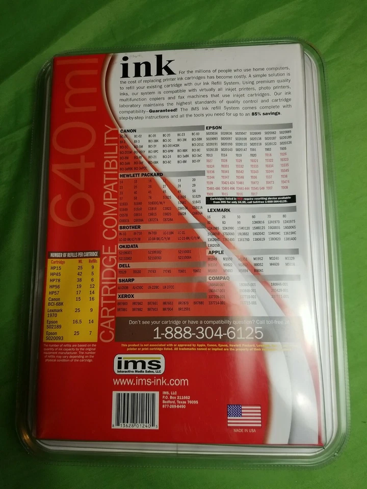 New Ink Refill System 640ml Compatible With Canon Epson Brother Apple Inkjet IMS - Image 2 of 4