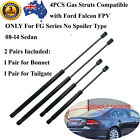 <!--F#f_0-->4 Bonnet+Boot Lid Gas Struts Fits Ford Falcon FG Sedan No Spoiler G6/XR6/XR8/XT<!--F/-->