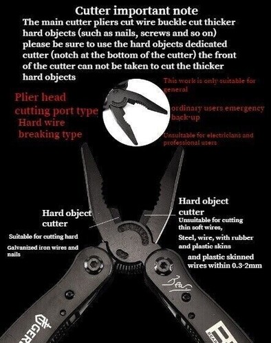 Outdoor Camping Tool Pliers Combination Foldable Multifunctional Knife Pliers AU - Picture 13 of 17