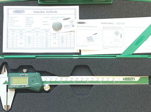 PINZA DIGITAL ESTÁNDAR INSIZE 1108-200 CON RODILLO DE PULGAR - NUEVA - Imagen 3 de 10