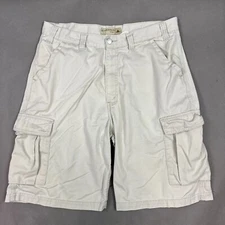 Vintage Levis Silver Tab Shorts Mens 36 Beige Khaki Cargo Multi Pocket Baggy Y2K