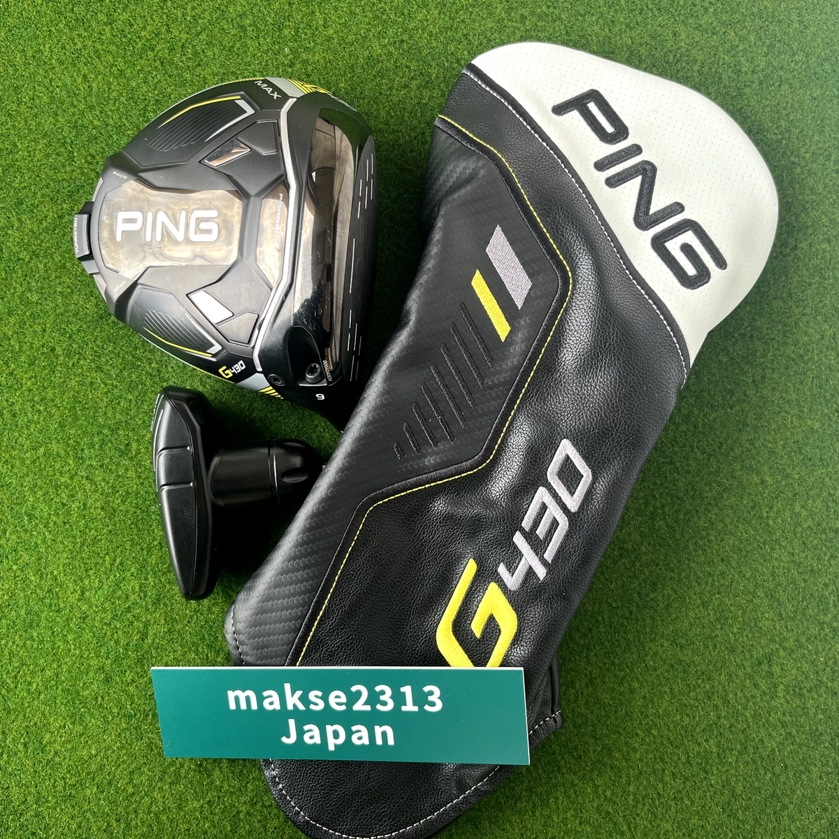 Ping G430 MAX 9deg Driver Head Only with Head Cover Used Ping G430 MAX 9deg Driver Head Only with Head Cover Used