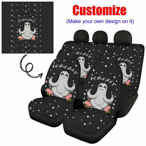 Universal Front Rear Car Seat Covers 4 Pack Full Set Sea Turtle Summer Printing - Bild 6 von 15