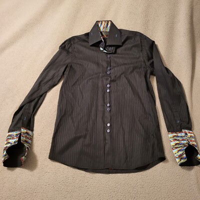 coogi classic dress shirt Coogi Shirts | Coogi Classic Men's Dress Shirt Blue White Stripes Red Accents Small 14.5 32/33 | Color: Blue/White