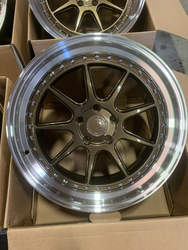 19x8.5 F +35 | 19x9.5 R +30 | Aodhan DS-X 5x114.3 Bronze Wheels (Used Set) - Picture 3 of 6