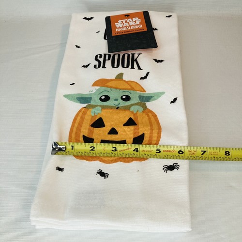 2 Toallas de Plato BABY YODA Star Wars Otoño Halloween Mandaloriano Otoño Cocina Nuevas con Etiquetas - Imagen 8 de 9