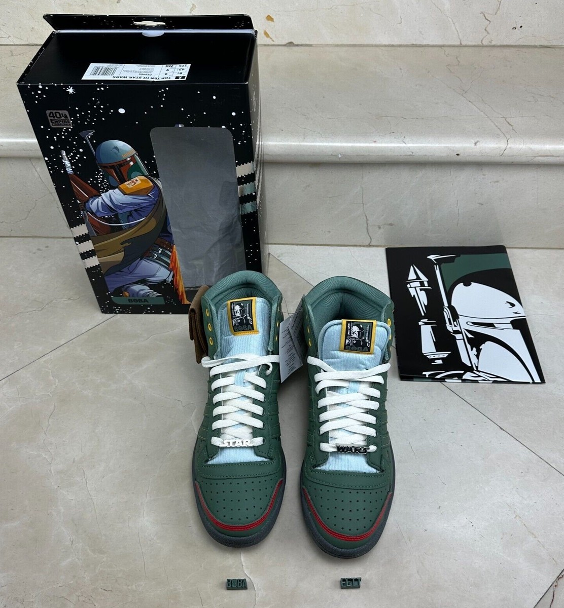 Mens Size 9.5 - Boba Fett Adidas - Top 10 Hi Star Wars Mens Size 9.5 - Boba Fett Adidas - Top 10 Hi Star Wars
