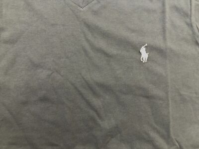 Polo Ralph Lauren Men's Charcoal Gray Cotton V-Neck T-Shirt