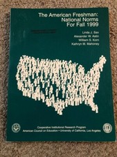 American Freshman National Norms for Fall 1999, cooperative institutional...