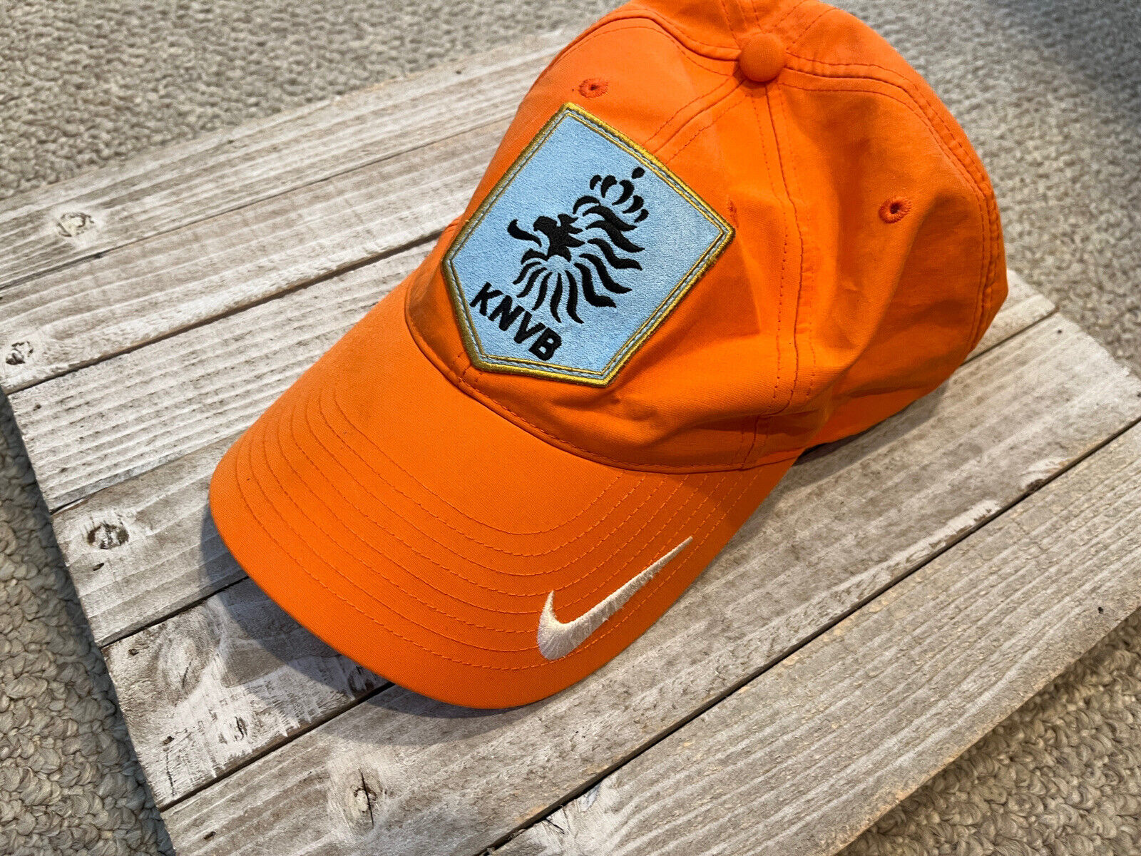  Holland Orange Country Flag, KNVB Logo Embossed HAT Cap ..New :  Sports & Outdoors