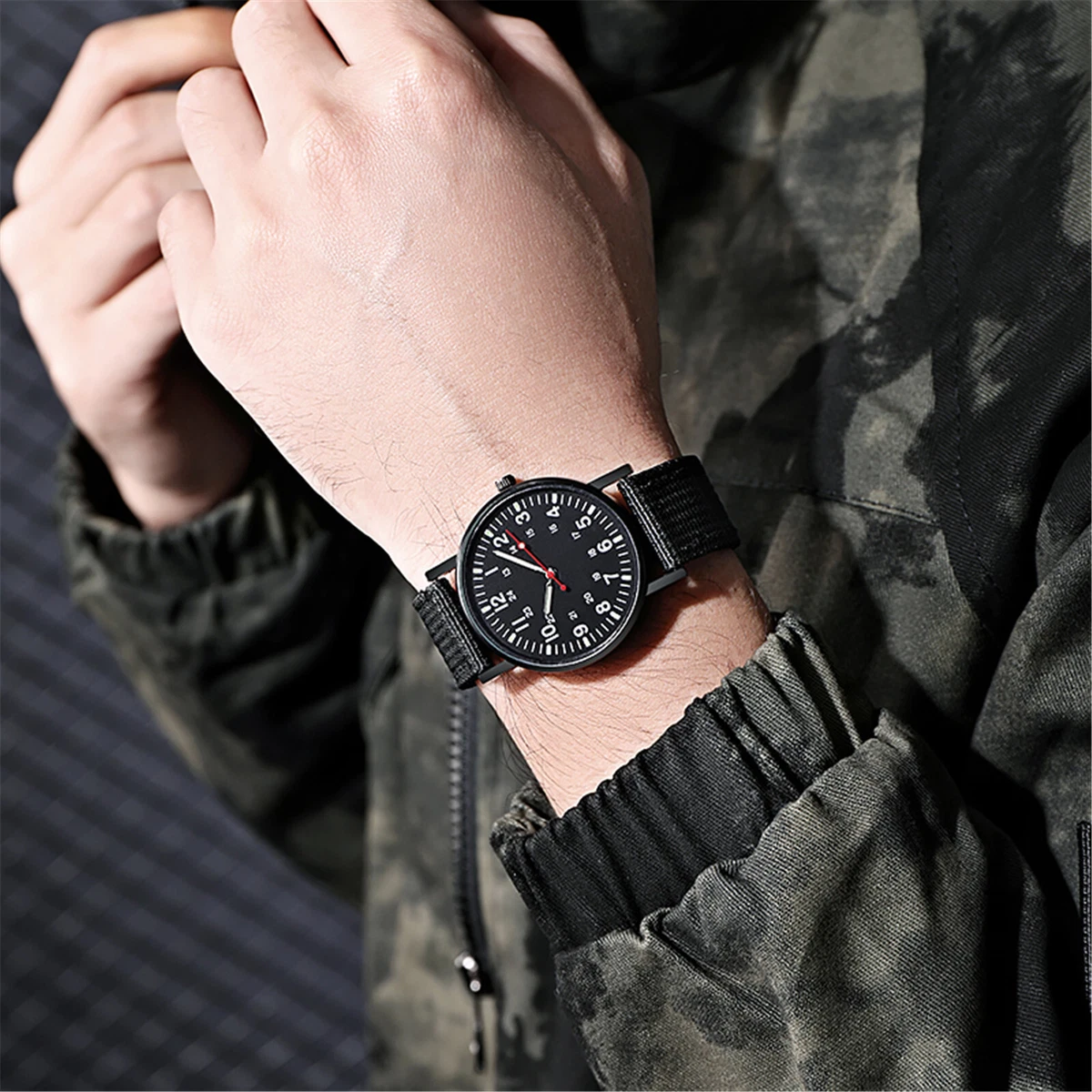 Mens watch cloth strap sale