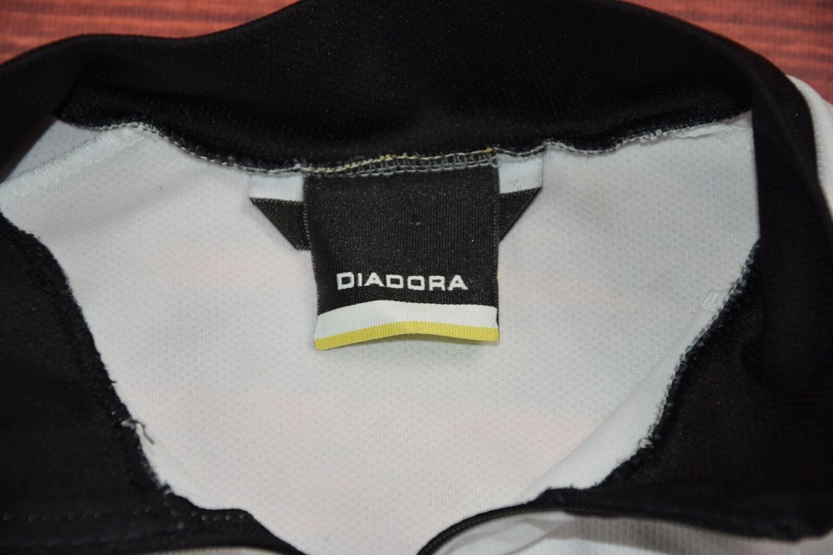 DIADORA CYCLING SHIRT CAMPIONE JERSEY HALF ZIP NECK WHITE
