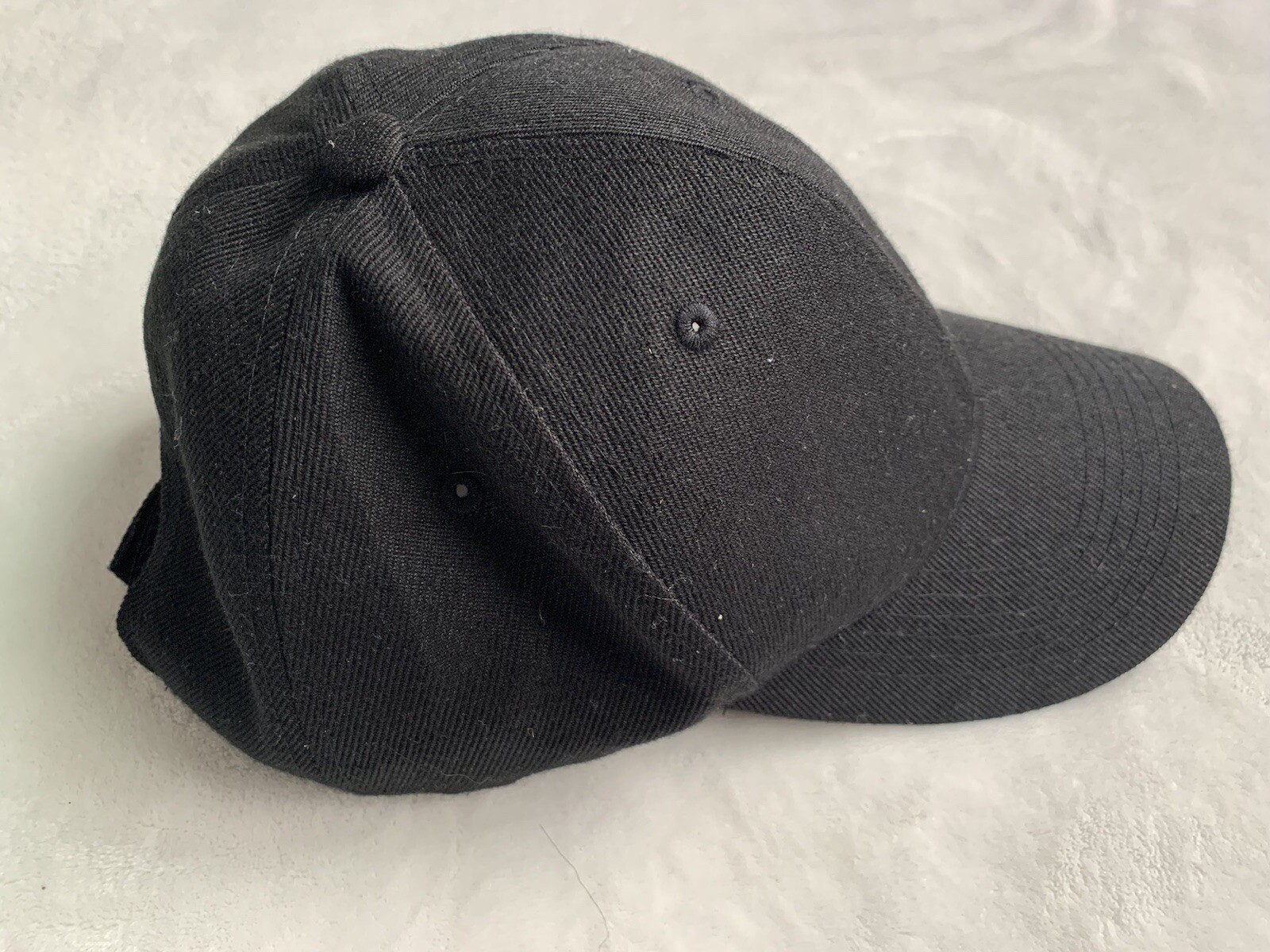 Baseball Cap Plain Black Loop Adjustable Solid Ha… - image 1