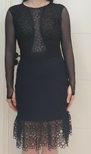 Long sleeved evening midi-dress