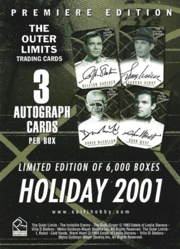 The Outer Limits Premiere Edition Rittenhouse 2003 Unnumbered Promo Adam West - Bild 2 von 2