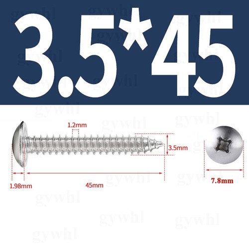 A2 / A4 Stainless Steel Phillips Large Flat Head Self Tapping Screw Wood Screws - Picture 32 of 133