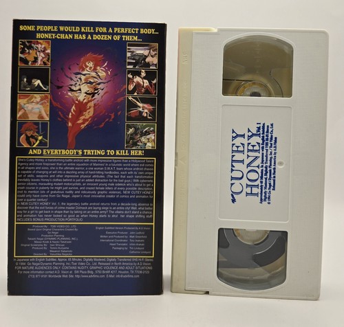 Go Nagai's CUTEY HONEY VOL. 1 Anime VHS Tape 1994 Japanese w/ English Subs - Picture 2 of 2
