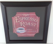 Homestudio Lisa Alderson ESPRESSO ROAST Coffee Wall Hanging 14" x 14"