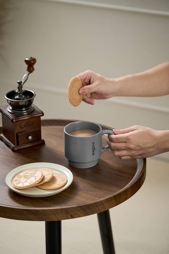 Stackable Coffee Mug Set with Rack - 15 Ounce Porcelain Coffee Mugs for Coffe... - Picture 7 of 9