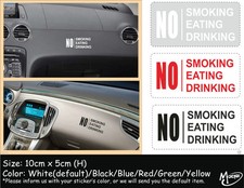 No Smoking Eating Drinking Stickers Reflective Car Sticker Decals Best Gift-