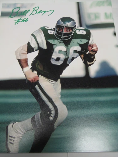 PHILADELPHIA EAGLES LEGEND BILL BERGEY AUTOGRAPHED 8X10 PHOTO COA FREE SHIPPING!
